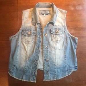 Plus Size Jean Vest from Maurices